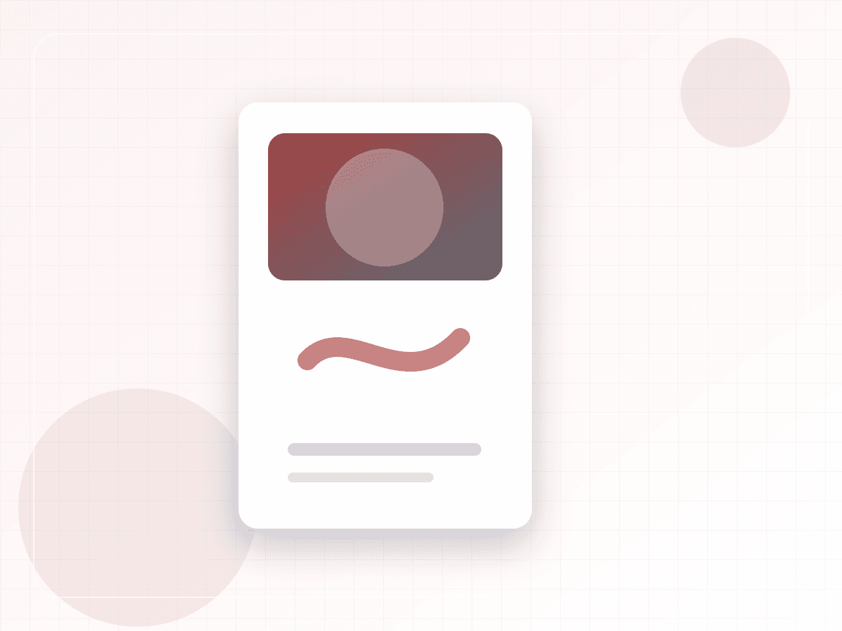 Abstract brand card mockup used for AI logo presentation planning