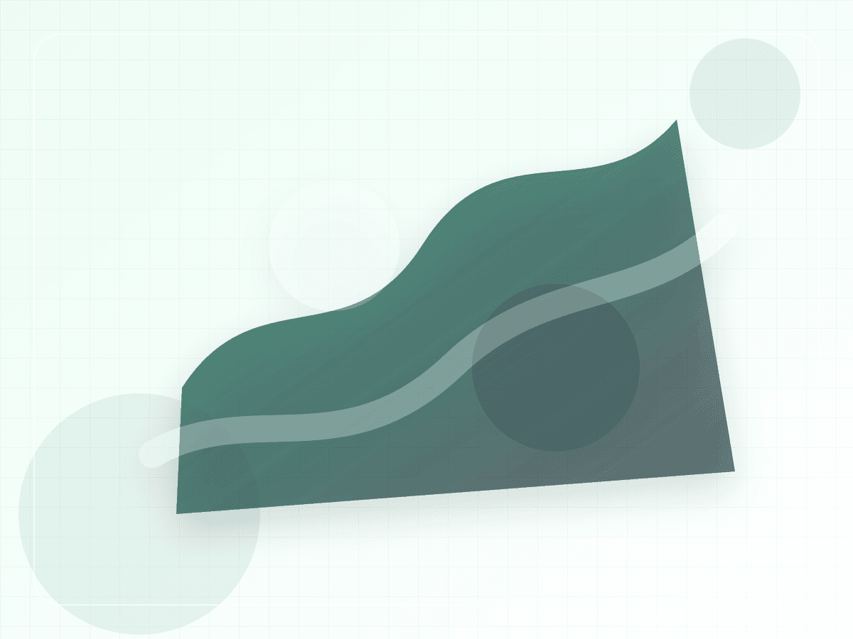 Abstract mark-like shape for logo mood and brand direction testing